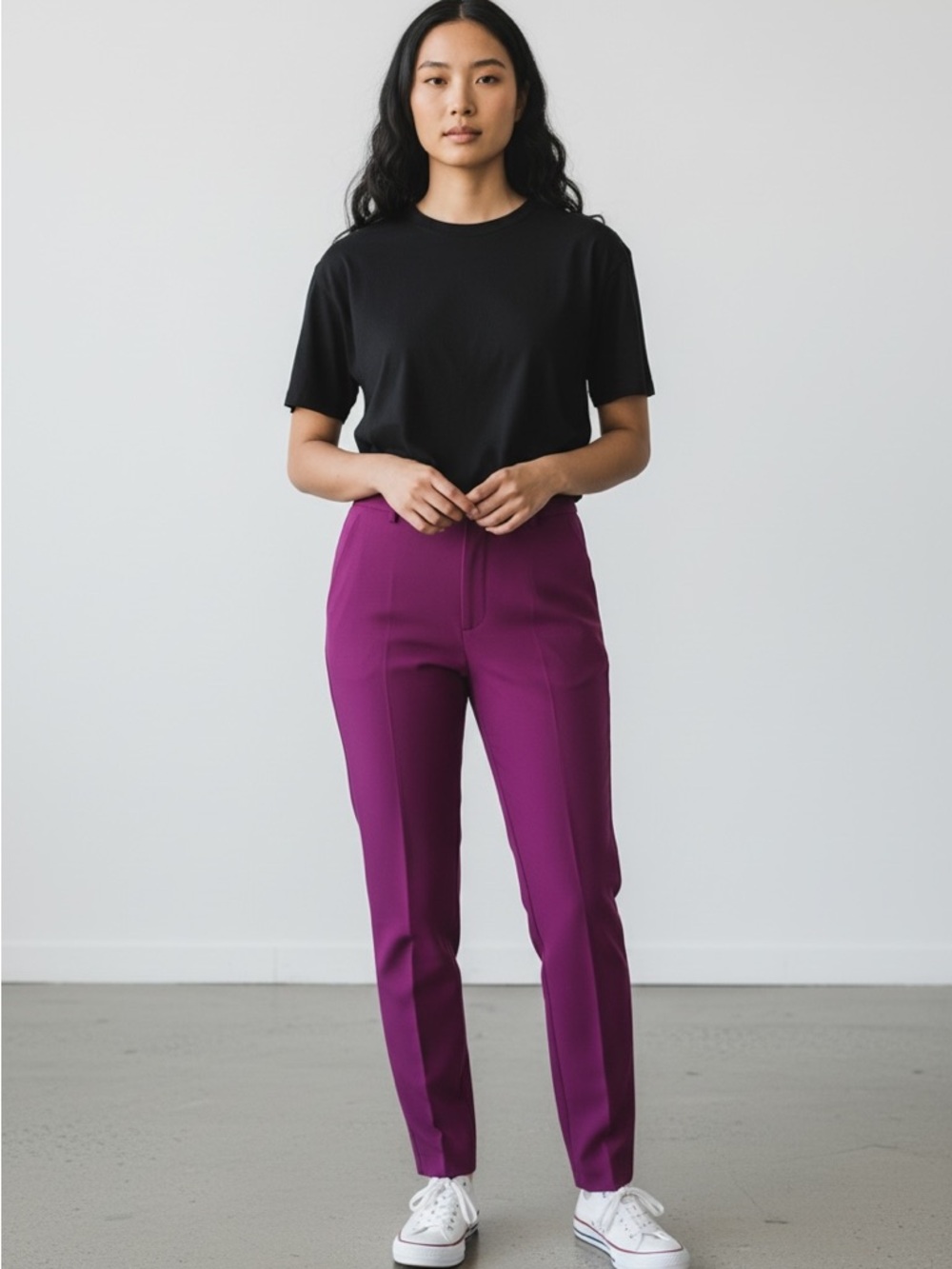 J.Crew High-Rise Cameron Pants Size 8 Magenta Four-Season Stretch